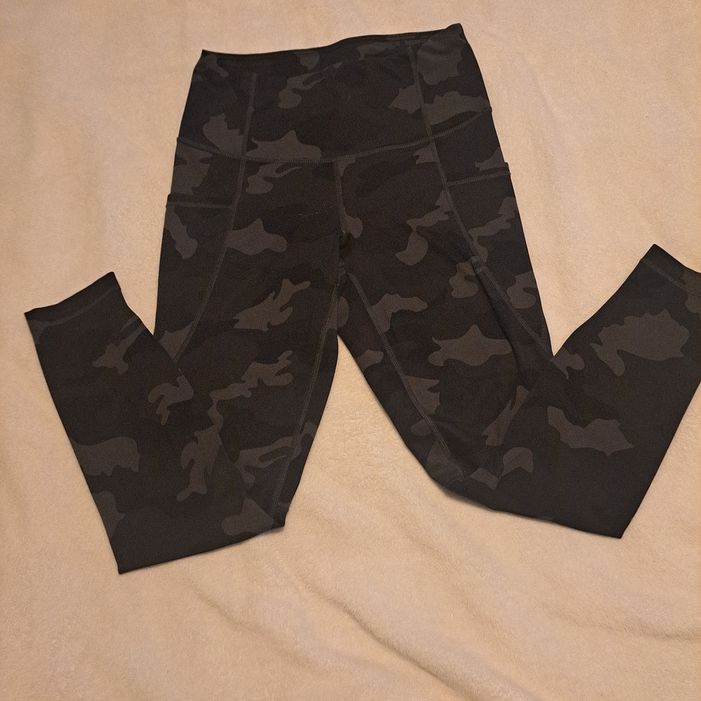 Black Camo High-Waist Leggings